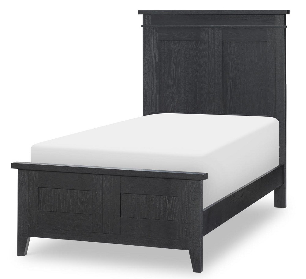 Crossroads Black Twin Panel Bed
