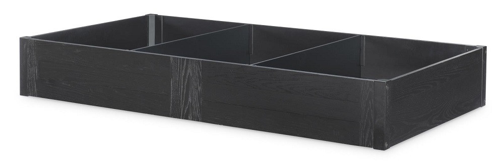 Crossroads Black Optional Twin Storage Trundle shown with Dividers