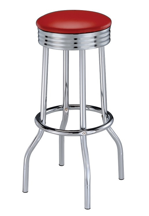 Boom Boom Room Retro Pub Red Stools