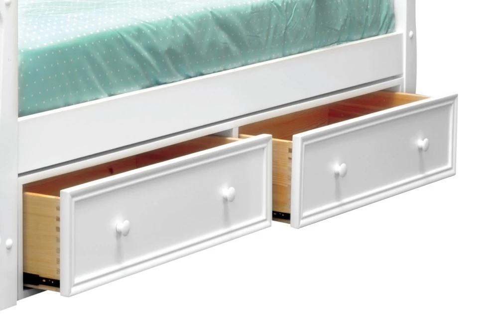 Bellamy Optional Set of 2 Underbed Storage Drawers-White Finish