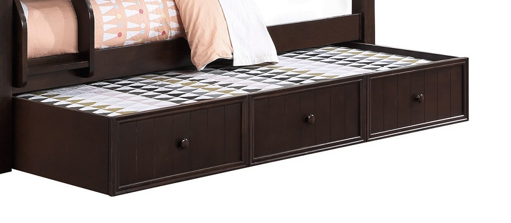 Bellamy Optional Storage Trundle shown with Mattress-Espresso Finish