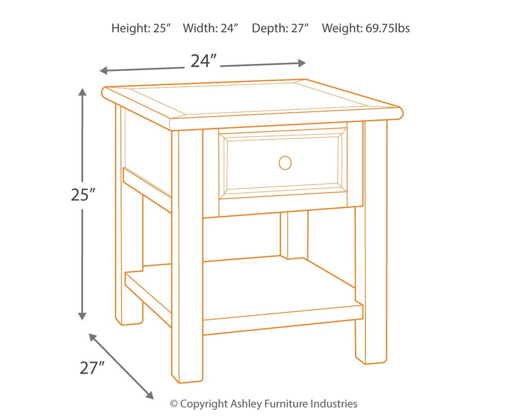 Bolanburg Rectangular End Table