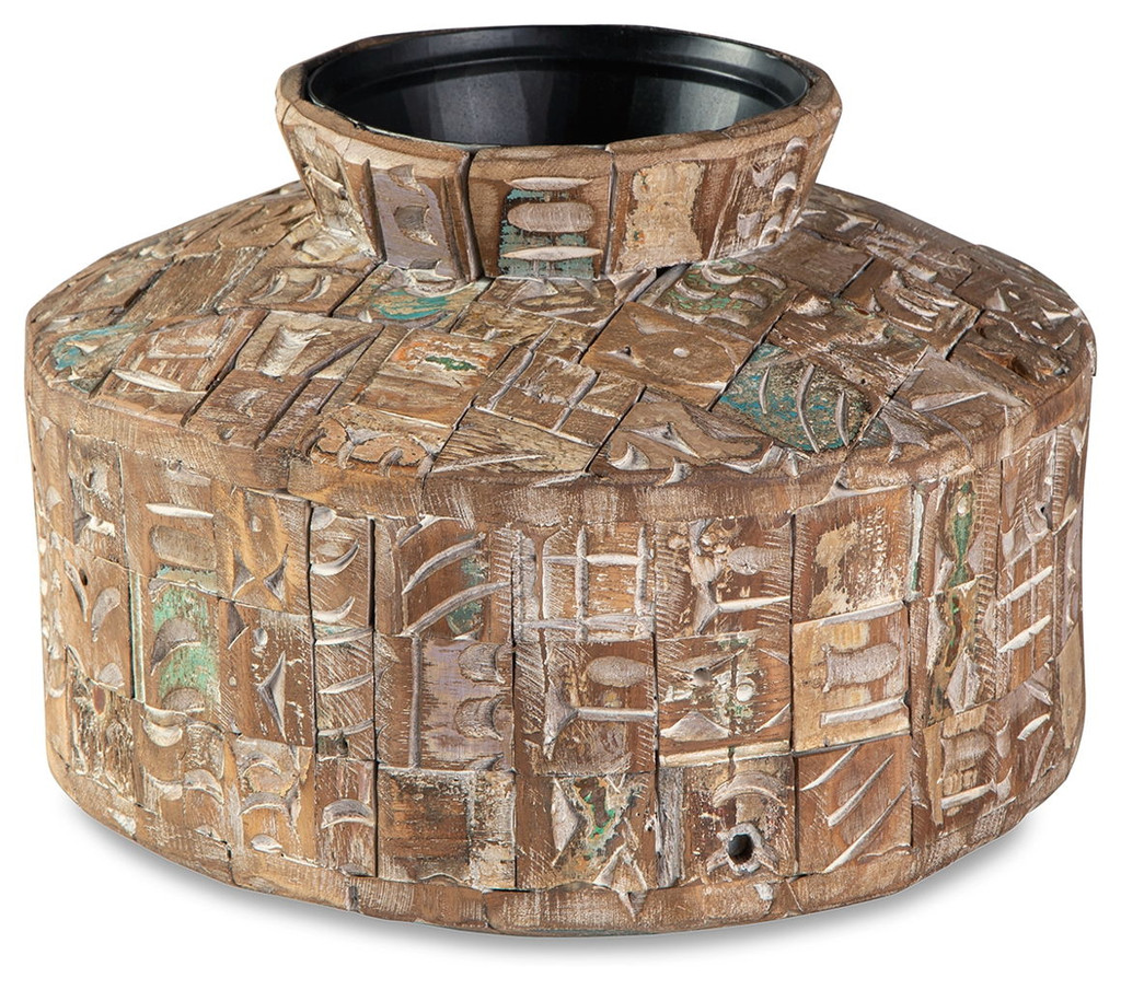 Meltland - Vase - Square - Natural / Black