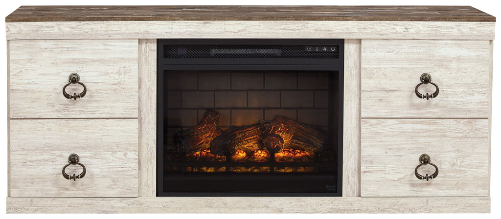 Willowton 4-Piece Entertainment Center with Electric Fireplace