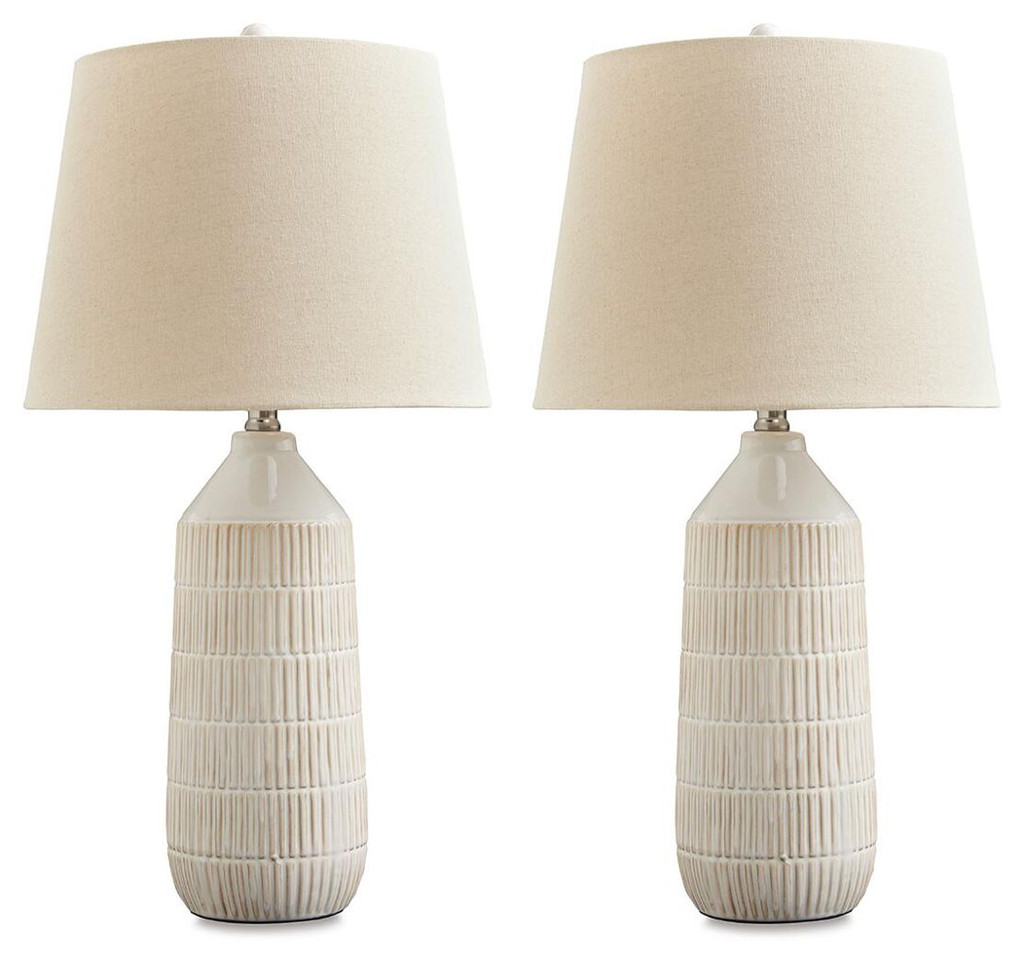 Willport - Ceramic Table Lamp (Set of 2) - Off White