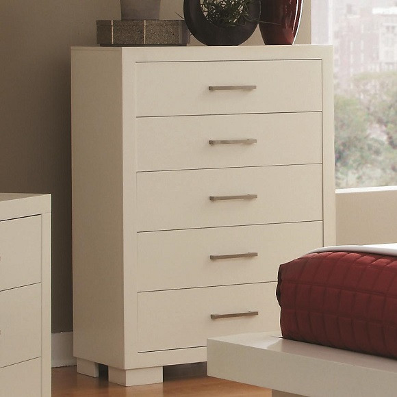 Omega White 5 Drawer Chest Room
