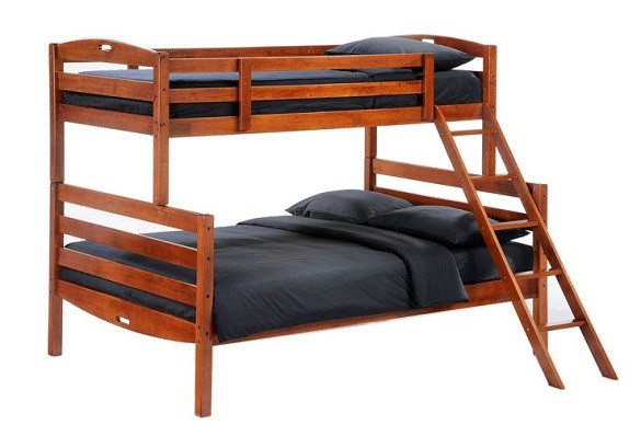 Sullivan Twin over Full Bunk Beds for Kids Cherry Finish