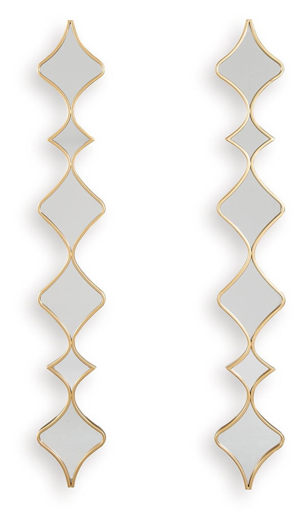 Harriswood - Accent Mirror Set (Set of 2) - Gold Finish