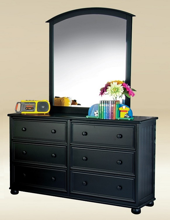 Eberhardt Black Arch Mirror shown with Optional Dresser Room