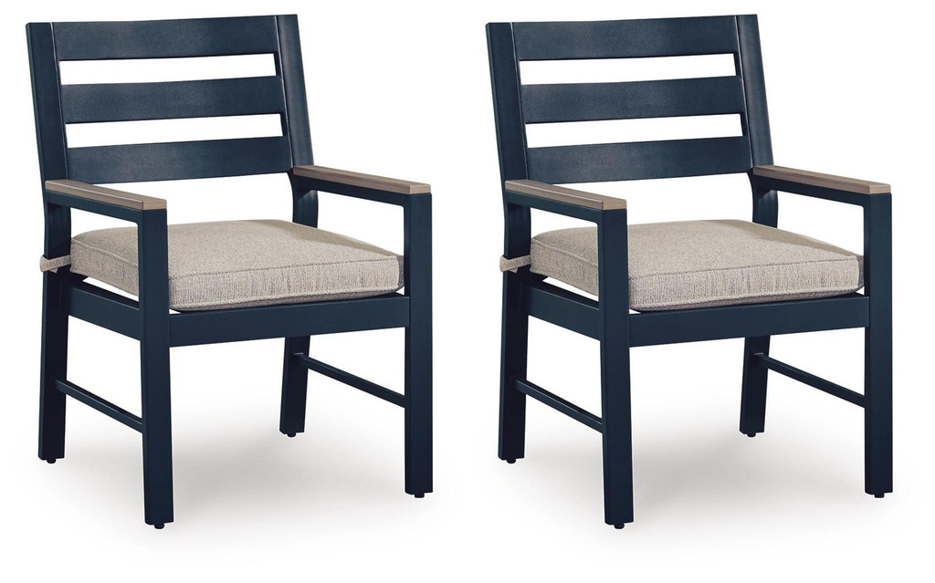 Mabry Shores - Arm Chair With Cushion (Set of 2) - Blue