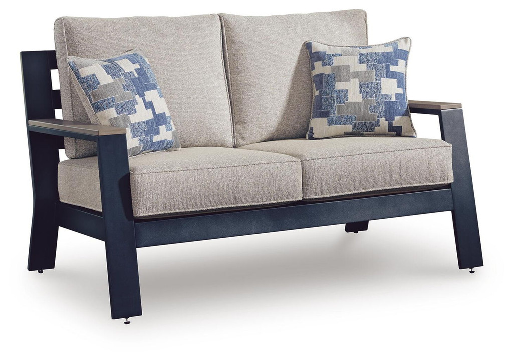 Mabry Shores - Loveseat With Cushion - Blue