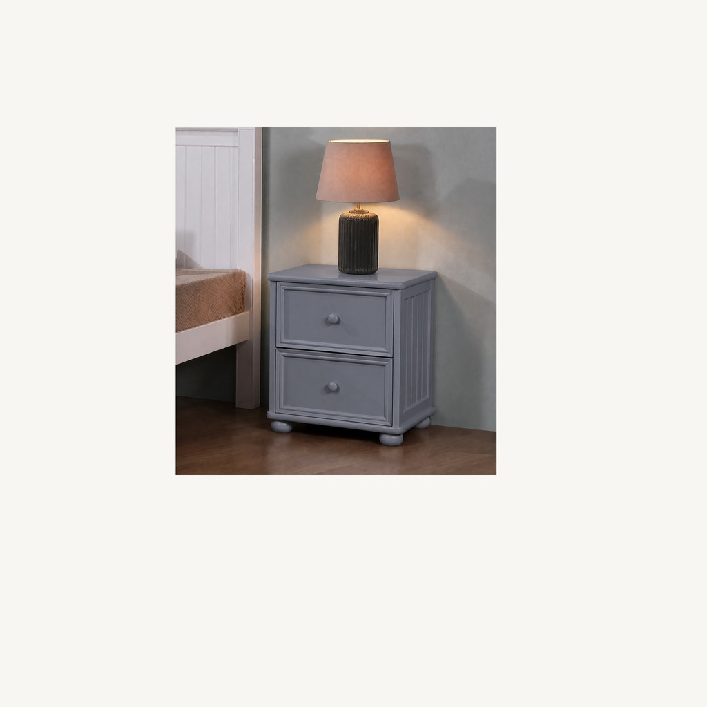 2-Drawer Nightstand included in the Moreno Grey Queen 3-Piece Panel Bedroom Set