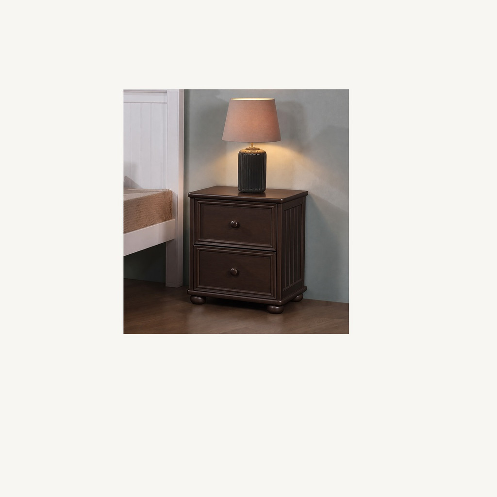 2-Drawer Nightstand included in the Foster Espresso Queen 4-Piece Storage Bedroom Set