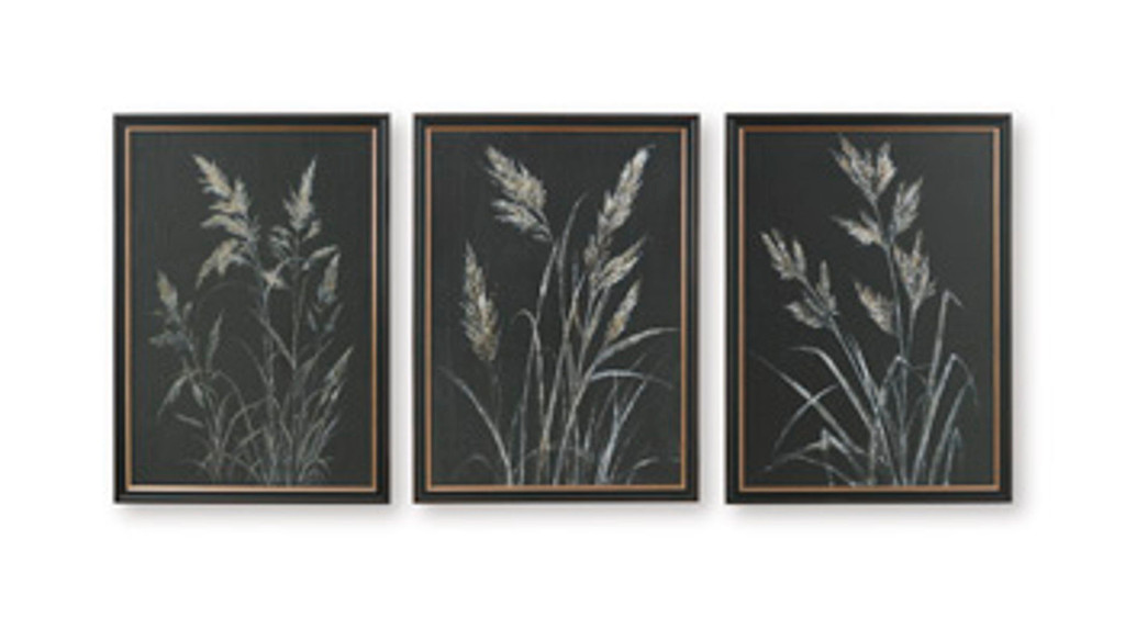 Janisburg - Wall Art Set (Set of 3) - Black / White / Brown