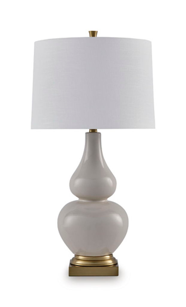 Weswick - Ceramic Table Lamp - Cream / Gold Finish