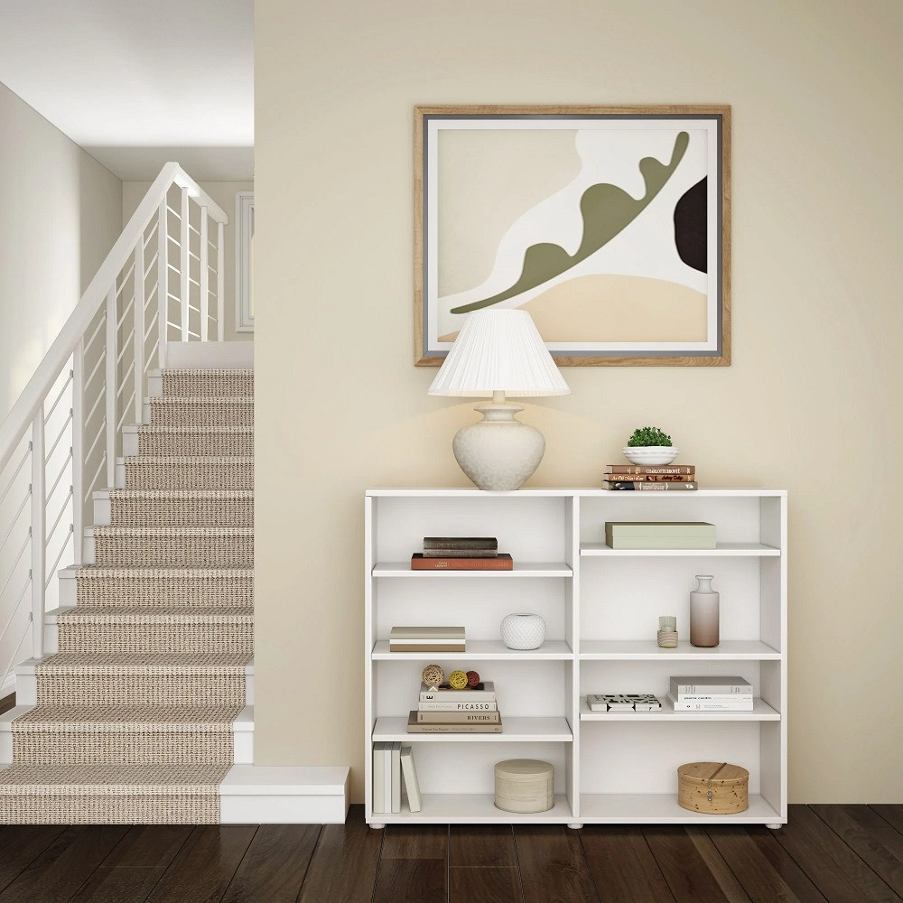 Stella White 8 Shelf Bookcase Room