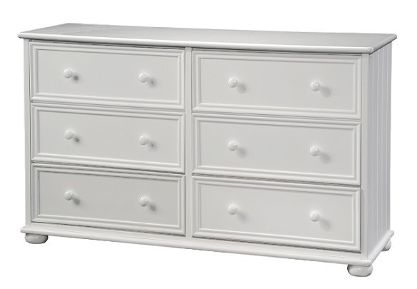Beatrice White 6 Drawer Dresser