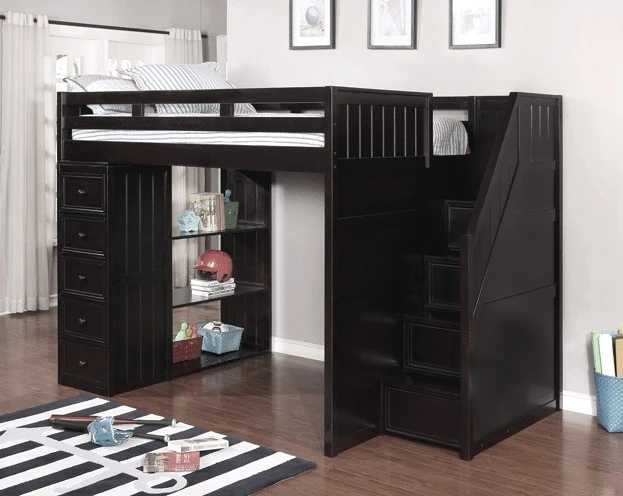 storage kids full size loft bed