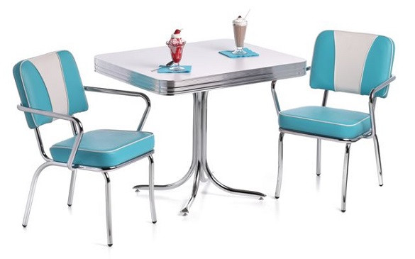 Formica Kitchen Retro Chrome Dining Table And Chairs 1950s Diner