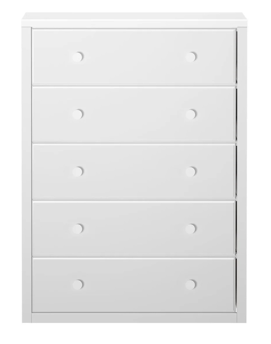 Stella White 5 Drawer Dresser