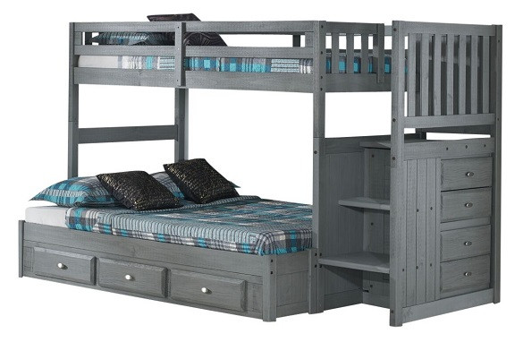 Moreno Grey Bunk Bed Stairs