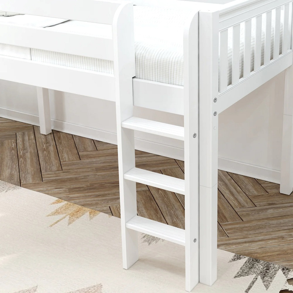 Lily White Low Queen Loft Bed Frame