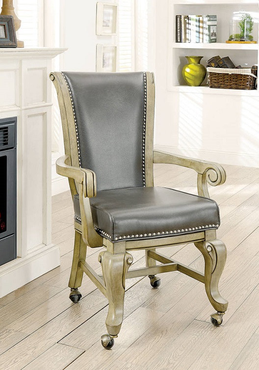 Tallmadge Set of 2 Gray Poker Chairs
