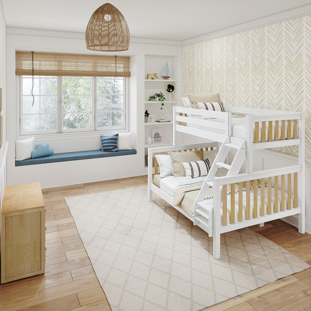 Tinley Park Modern Twin over Queen Bunk Bed