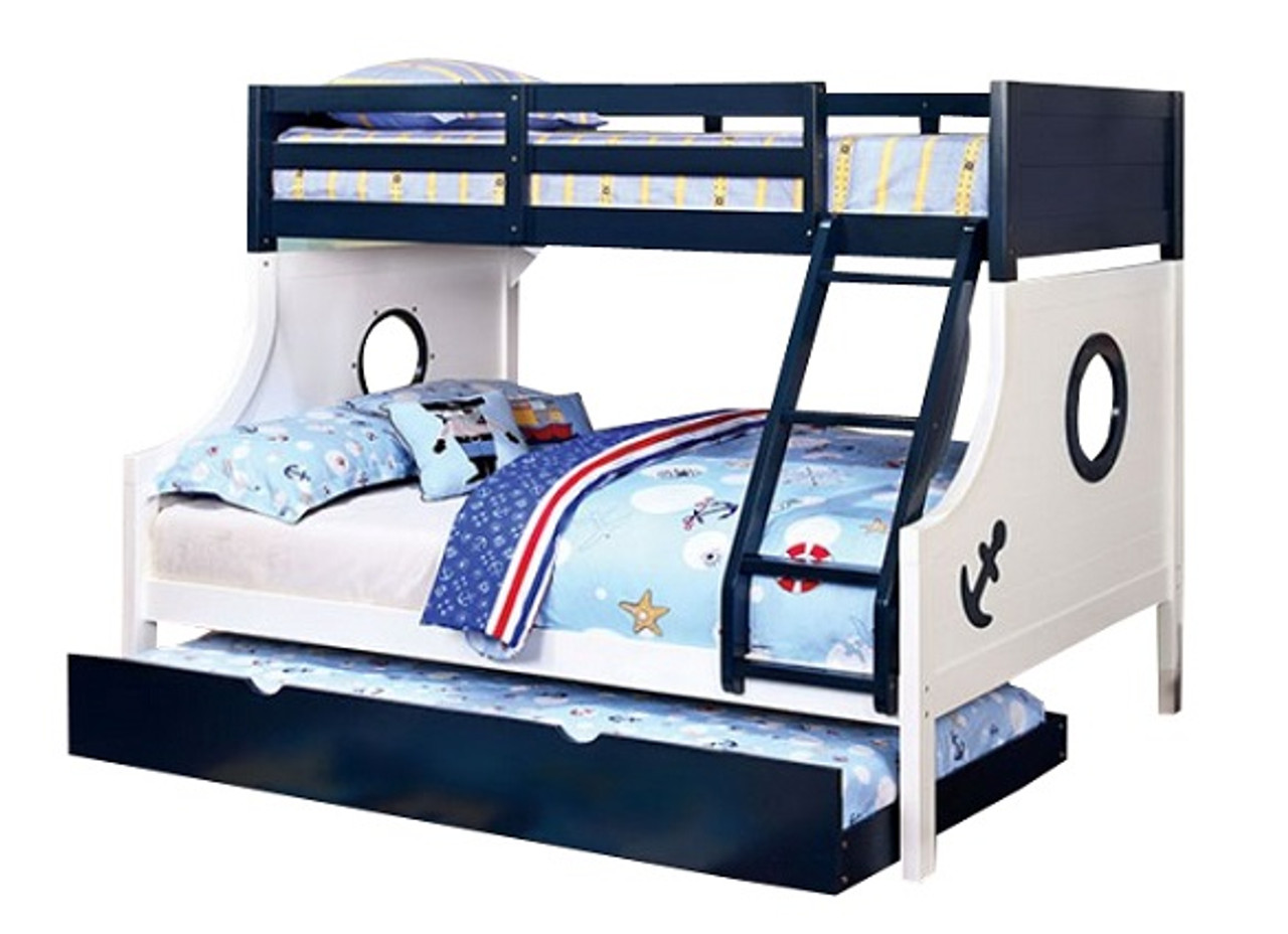 Двухъярусная кровать Twin/ Full (cm-bk588wh)