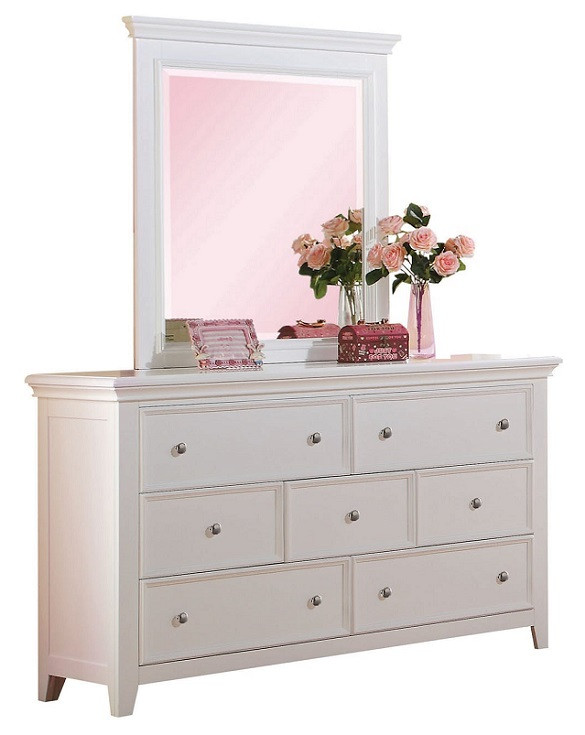 Trixie White 7 Drawer Dresser