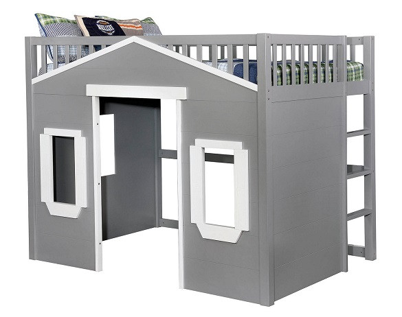 Camden Gray Playhouse Loft Bed