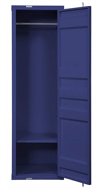 Shipping Container Blue Metal Wardrobe
