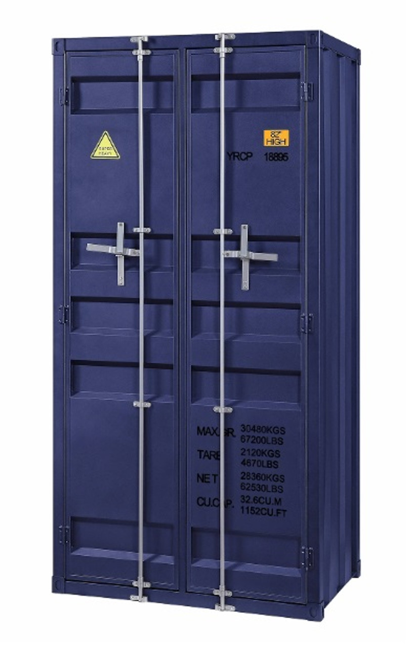 Shipping Container Blue Metal Storage Cabinet