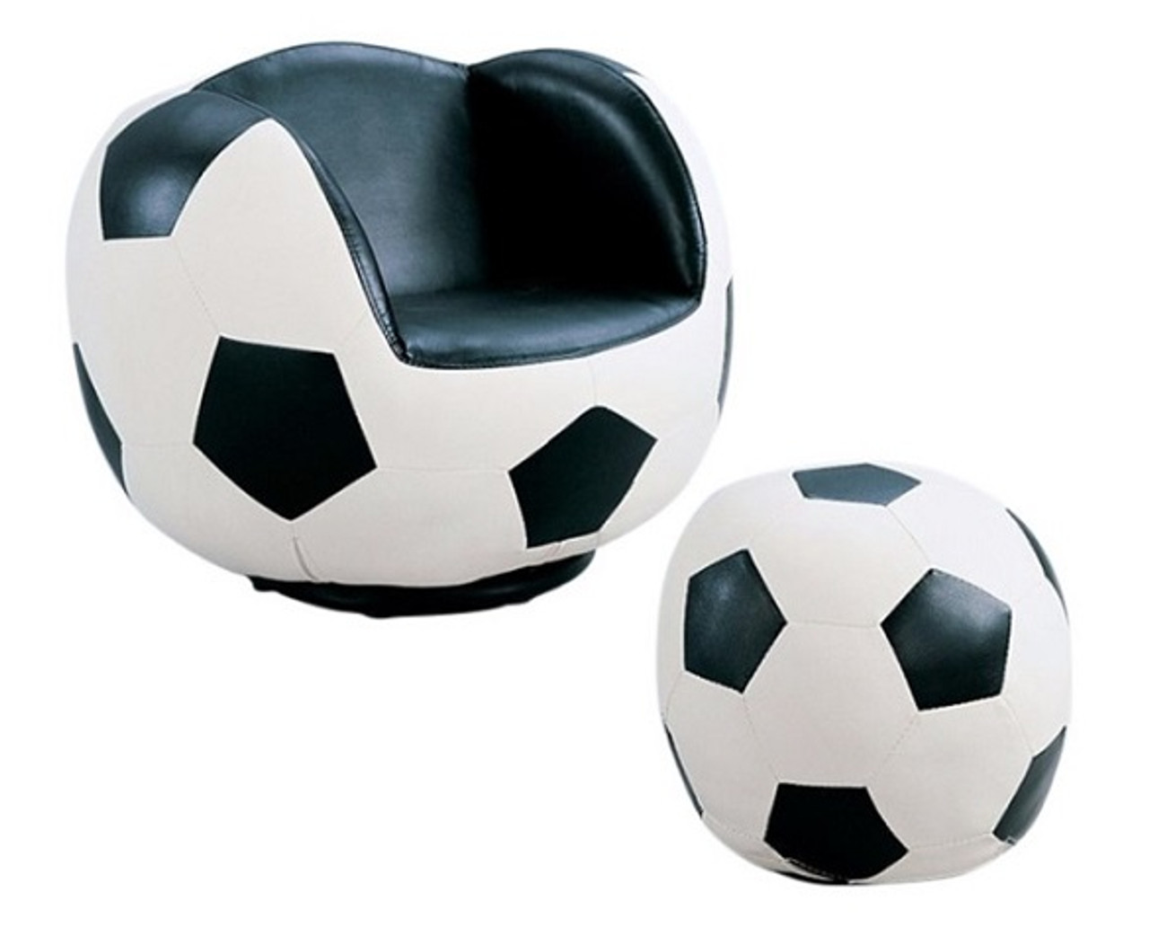 Soccer Ball Swivel Chair And Ottoman