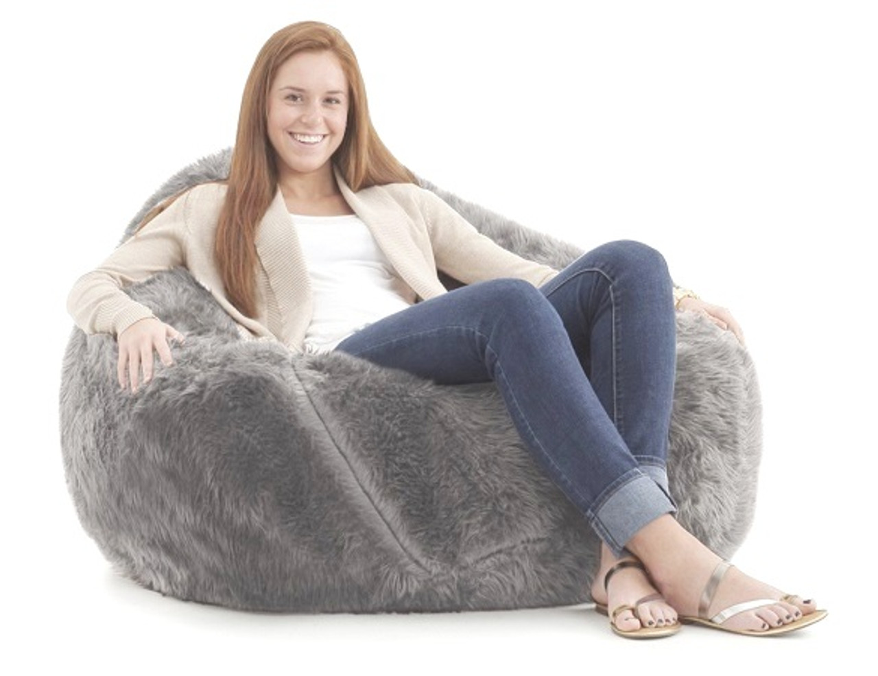 Comfort Research Big Joe Teardrop Large Faux Fur Bean Bag Chair & Reviews