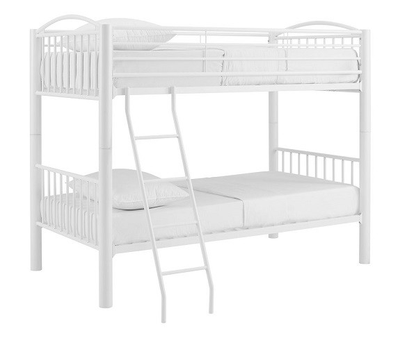 Ember White Metal Bunk Beds