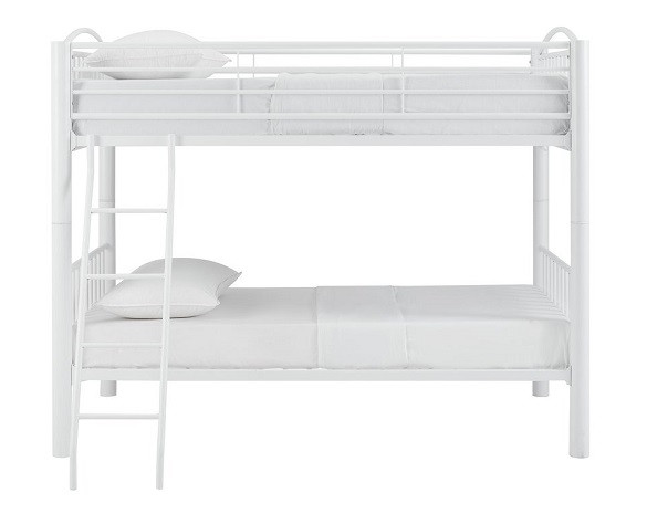 Ember White Metal Bunk Beds
