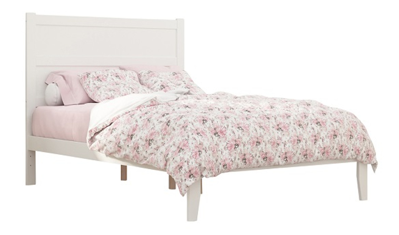 Suna White Full Size Bed Frame with Headboard
