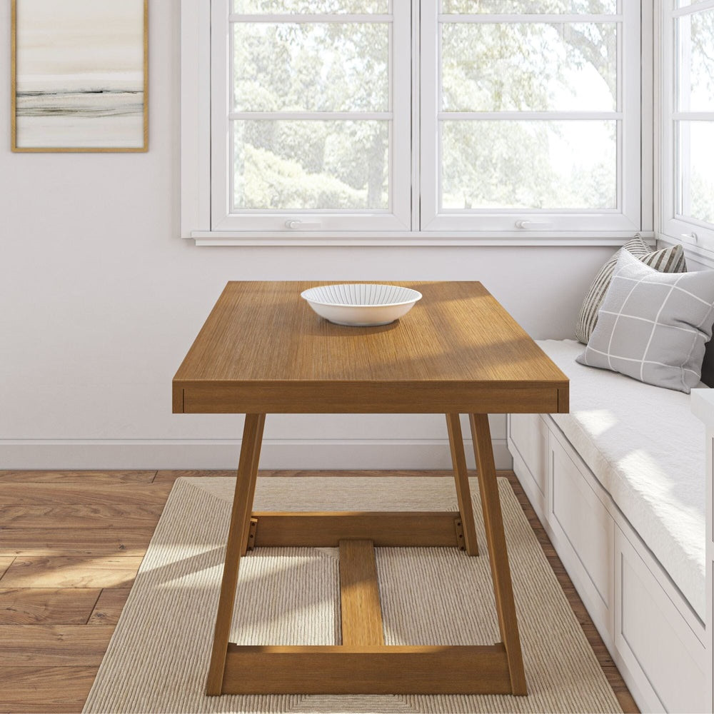 Riley Wirebrush Pecan Farmhouse Kitchen Table