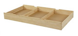 Lingo Natural Twin Storage Trundle with dividers in