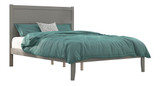 Orio Gray Queen Size Bed Frame with Headboard