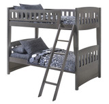 Idlewild Graywash Wooden Twin over Twin Bunk Beds