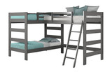 Winthrop Gray Twin Size Loft Bunk Beds