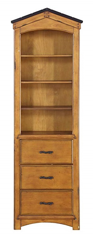 Fort Cody Honey Oak Bookcase