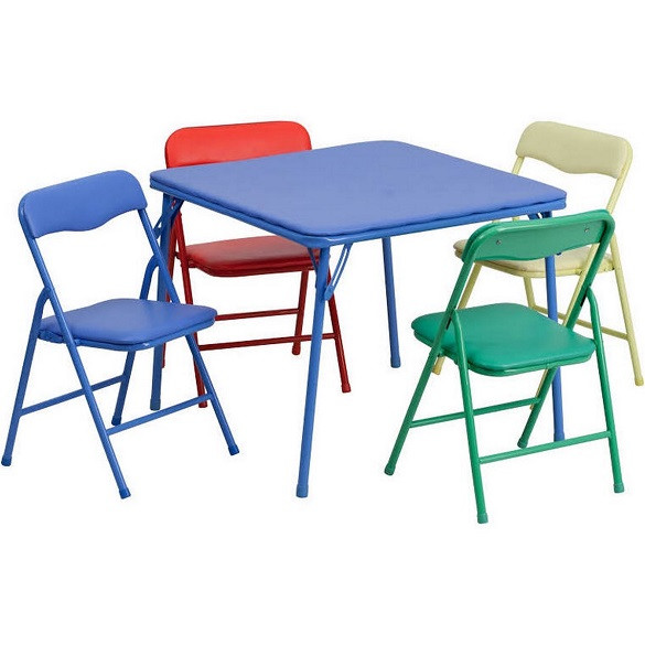 Kids Folding Table and Chairs Set