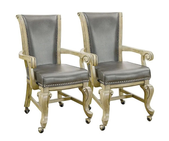 Barkley Gray Dog Print Fabric Chair