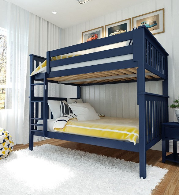 Braxton Blue Bunk Bed Full over Full