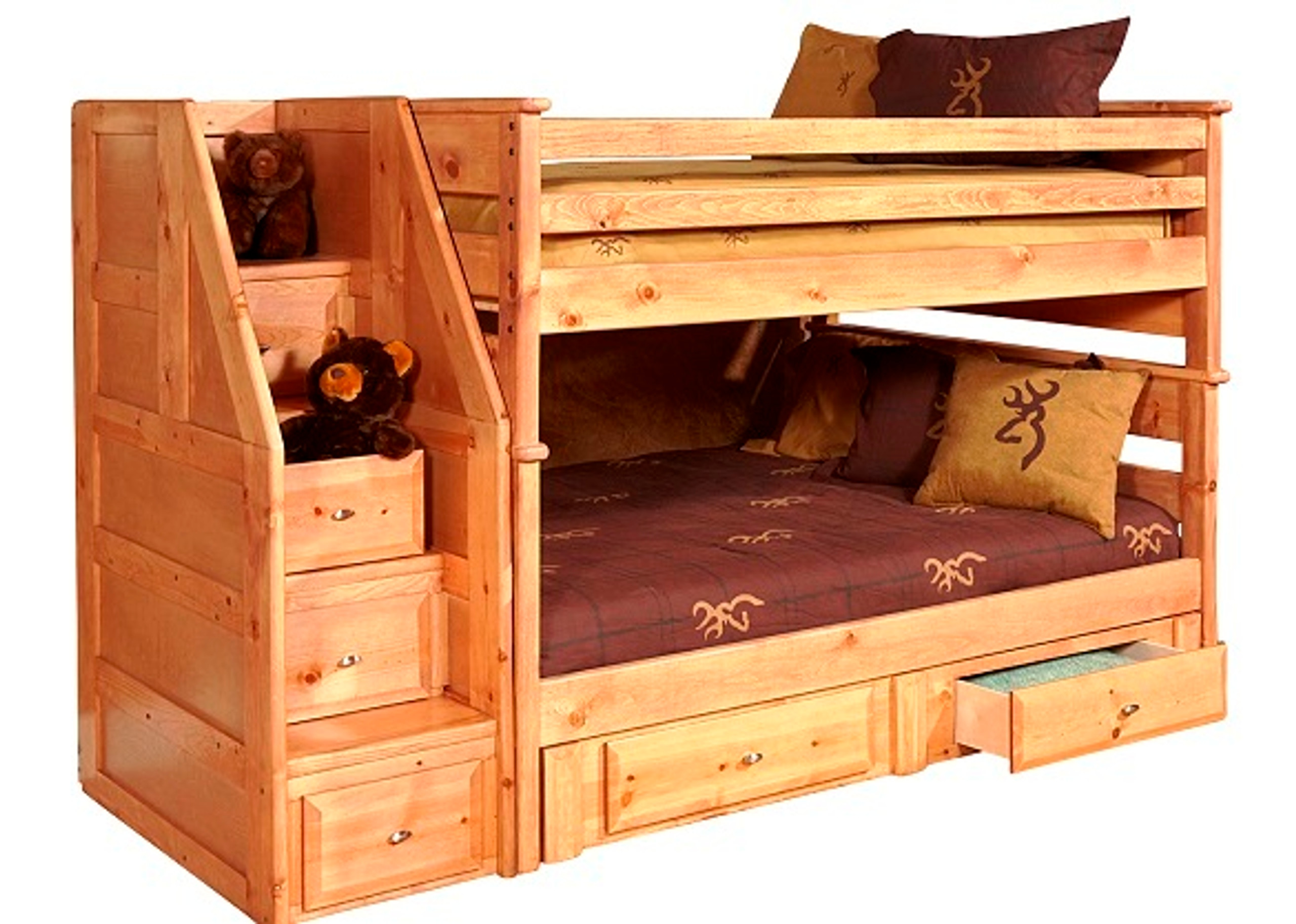 Moreno Grey Bunk Bed Stairs