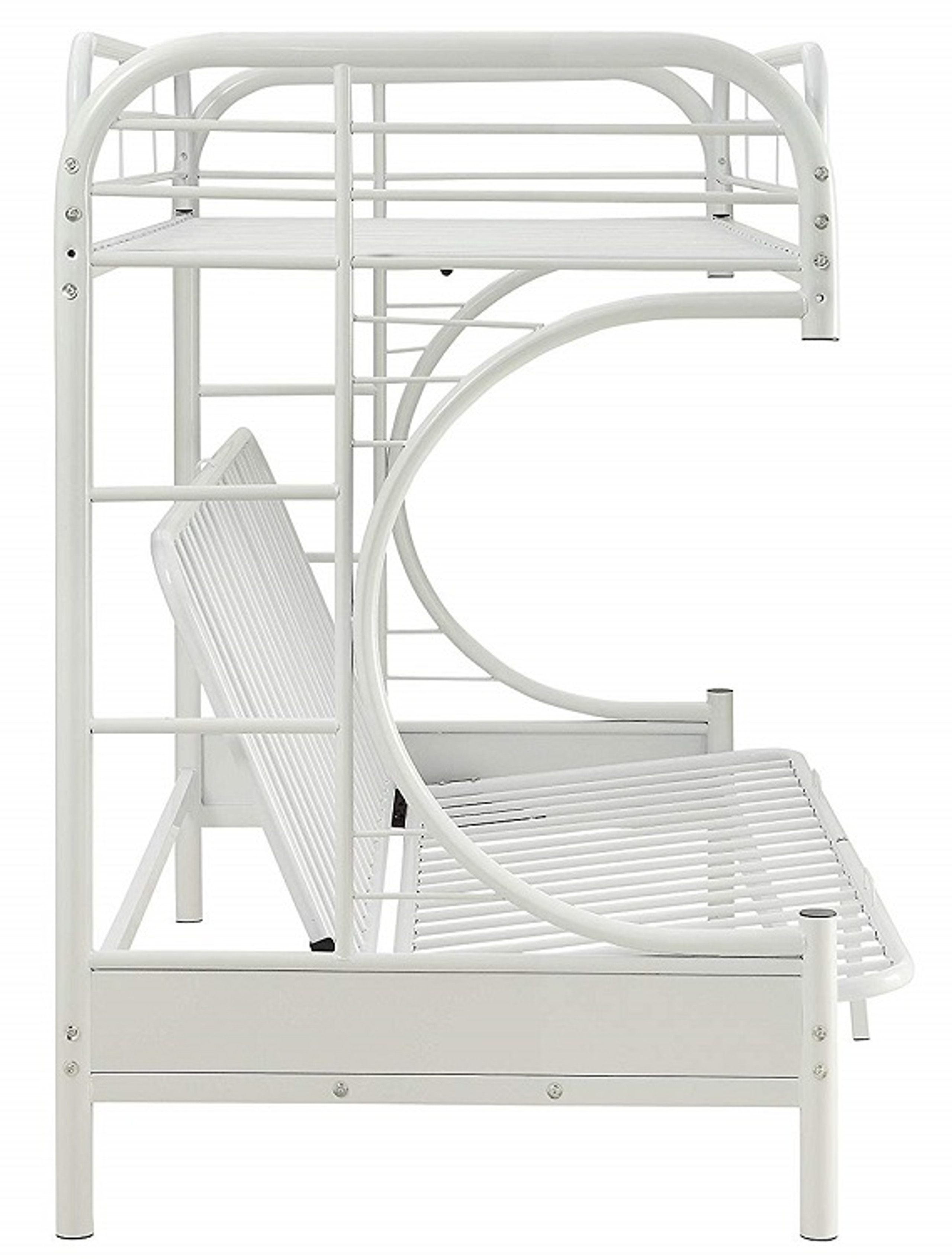 Cabot White Twin XL over Queen Futon Bunk Bed