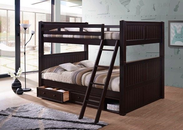 Foster Espresso Full XL Bunk Beds | Bunk Bed